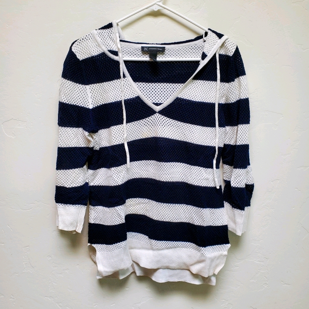 INC Nautical Striped Pullover Sweater